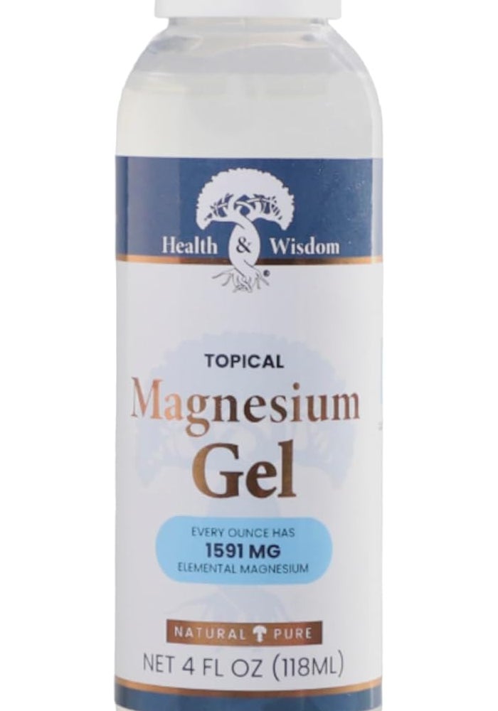 Health and Wisdom Magnesium Gel with Seaweed Extract - 4 oz Rejuvenating Moisturizer for Dry and Sensitive Skin - Image 1