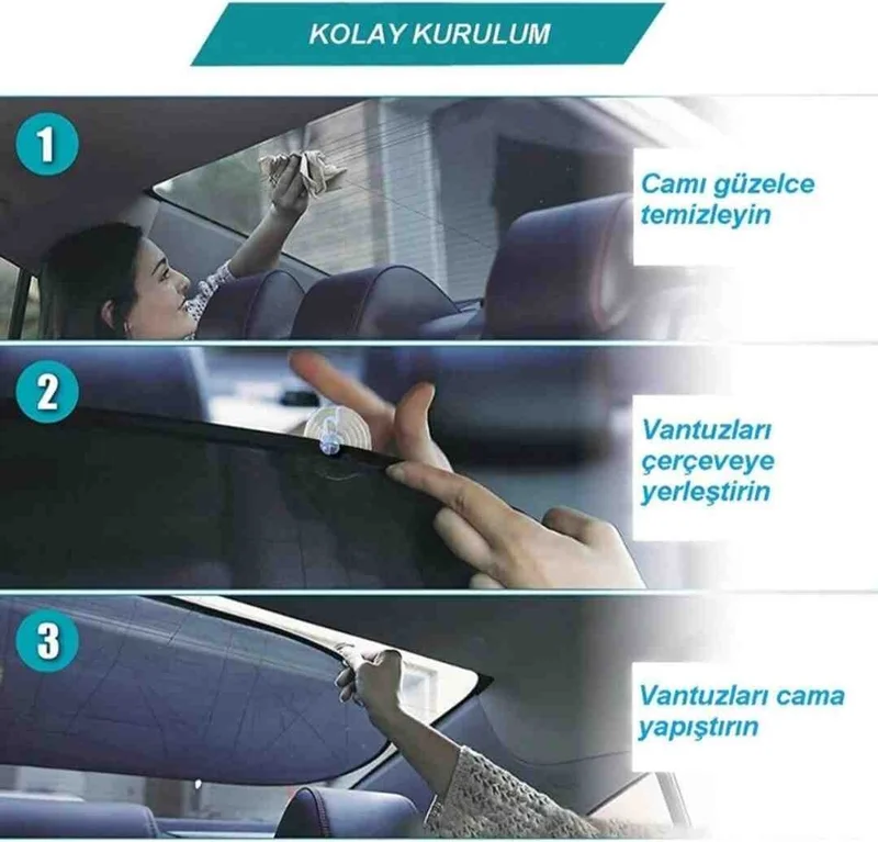 Sogex Vehicle Rear Window Sunshade Curtain with Suction Cup Auto Vehicle Curtain (100X50CM)