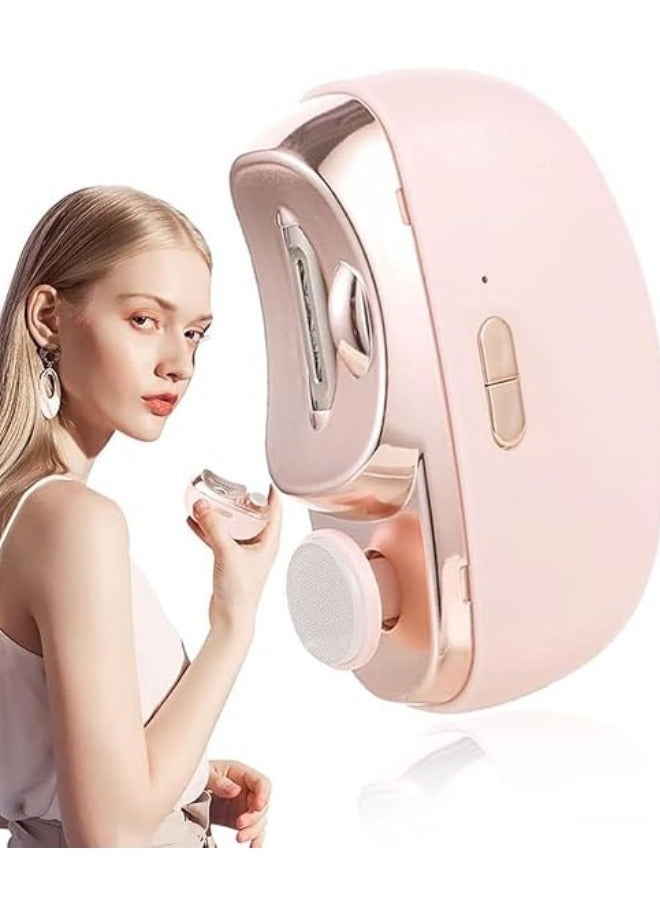Executive LLC Electric Nail Clipper, Automatic Nail Clipper with 2-Speed Electric Nail File for Adults, Baby Safe Fingernail Clipper Nail Drill, Nail Cutter & Nail Shine Buffer 2-in-1 Manicure Pedicure Tool(Pink) - Image 1