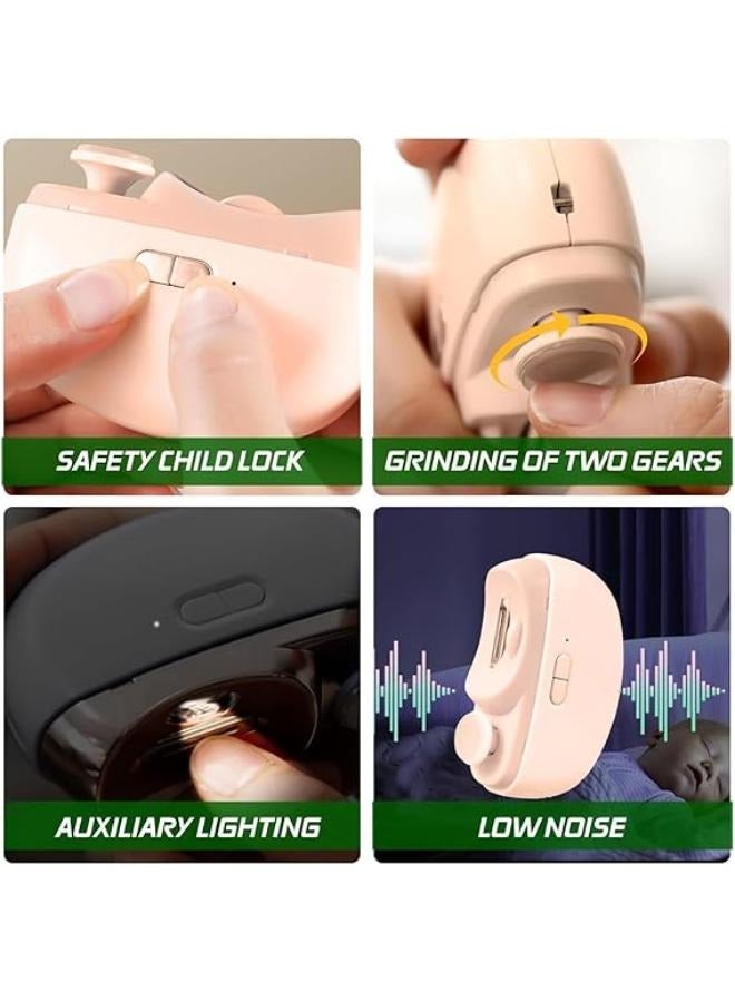 Executive LLC Electric Nail Clipper, Automatic Nail Clipper with 2-Speed Electric Nail File for Adults, Baby Safe Fingernail Clipper Nail Drill, Nail Cutter & Nail Shine Buffer 2-in-1 Manicure Pedicure Tool(Pink) - Image 3