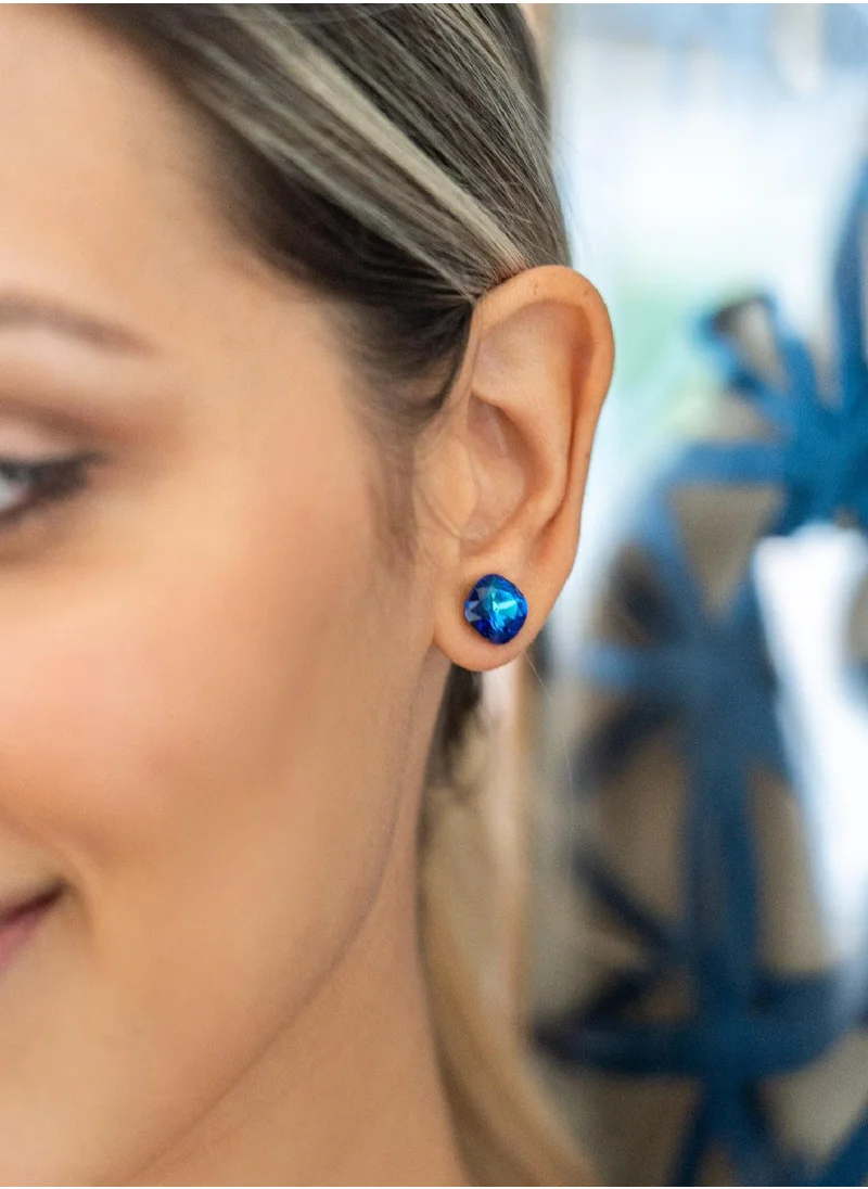 Seona SOPHIA Bermuda Blue Crystal Stud Earrings – Captivating Color
