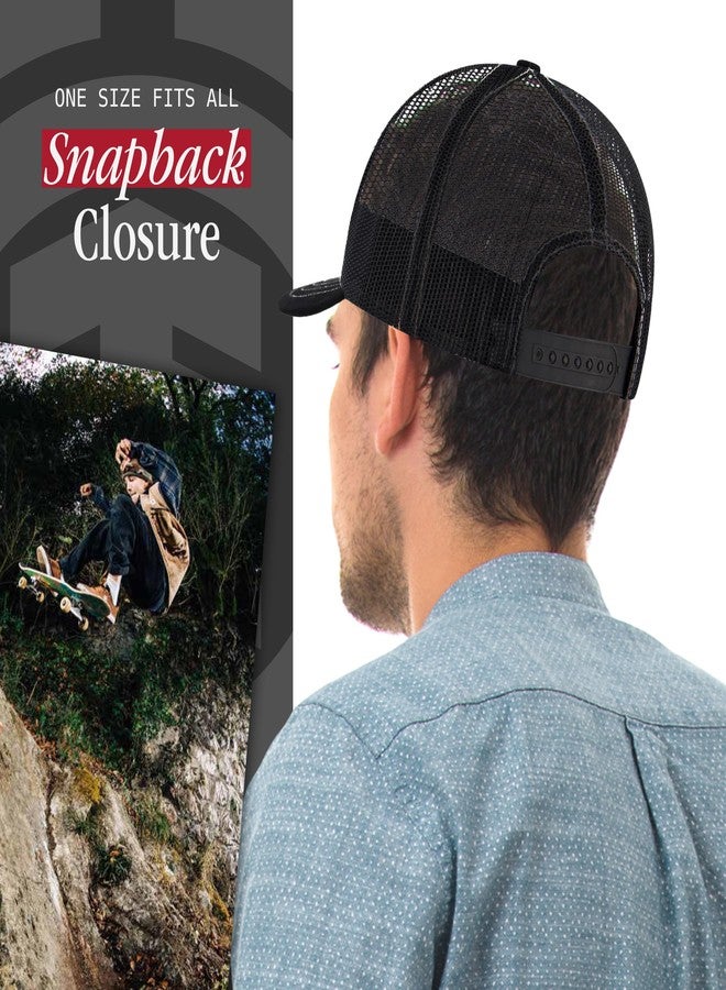 إيليمنت قبعة سائق الشاحنة من إيليمنت، قبعة بيسبول للبالغين بحافة منحنية، أسود، مقاس واحد - Image 4