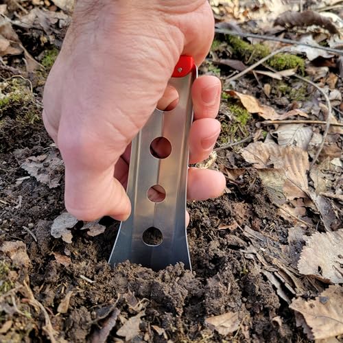 BoglerCo Ultralight Backpacking Trowel, 0.48 oz (13.5g) Red - Image 4