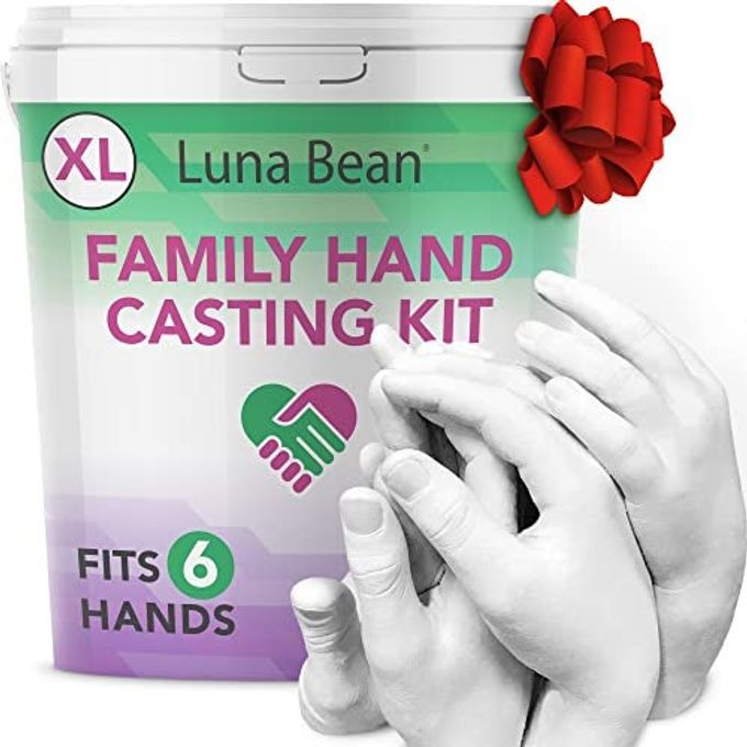 Luna Bean XL Family Hand Casting Kit  Extra Large Hand Mold Kit for Families, Casts Up to 6 Hands  Unique Family Gifts Ideas, Parents, Grandparents & Keepsake Memorial - Image 4