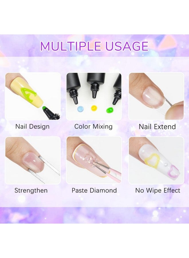 سوبوي 3D مسمار الفن هلام النحت هلام لمسمار الفن تصميم 8 ألوان واضح الأبيض النقش أنبوب هلام الأظافر لنحت النمذجة اللوحة رسم مسمار هلام المنزل DIY مسمار مانيكير - Image 3