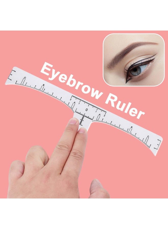 KingMas 100 Pack Eyebrow Ruler, KINGMAS Disposable Brow Ruler Microblading Adhesive Eyebrow Sticker Stencil Guide Measuring Tool - Image 3