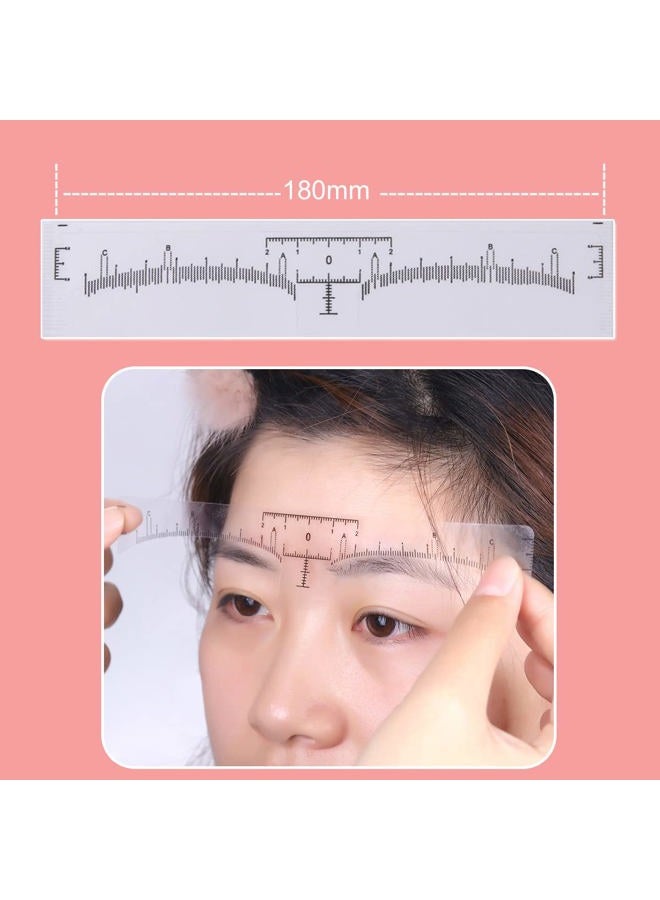 KingMas 100 Pack Eyebrow Ruler, KINGMAS Disposable Brow Ruler Microblading Adhesive Eyebrow Sticker Stencil Guide Measuring Tool - Image 4