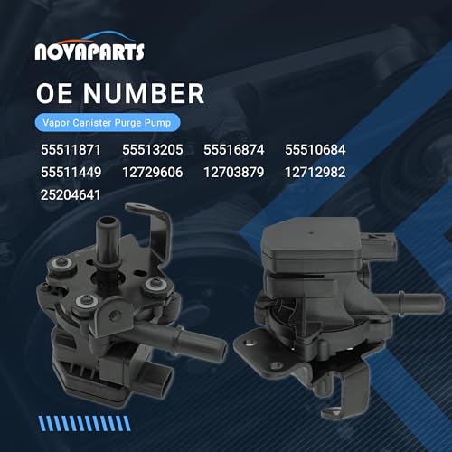 NOVAPARTS Vapor Canister Purge Pump 55513205 for Cadillac XT4 XT5 GMC Acadia Chevy Blazer Trailblazer Buick Encore 2020-2023 55511871 55516874 12729606 12703879 - Image 4