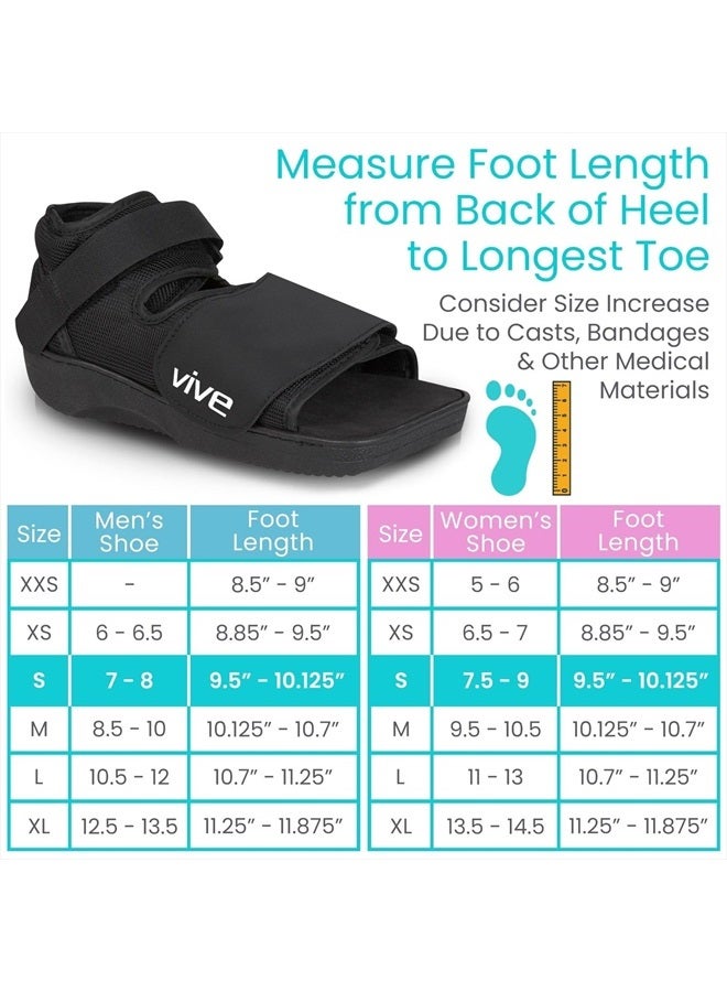 VIVE Post Op Shoe - Lightweight Medical Walking Boot with Adjustable Strap - Orthopedic Recovery Cast Shoe for Post Surgery, Fractured Foot, Injured Toes, Stress Fracture, Sprains - Left or Right Foot - Image 3
