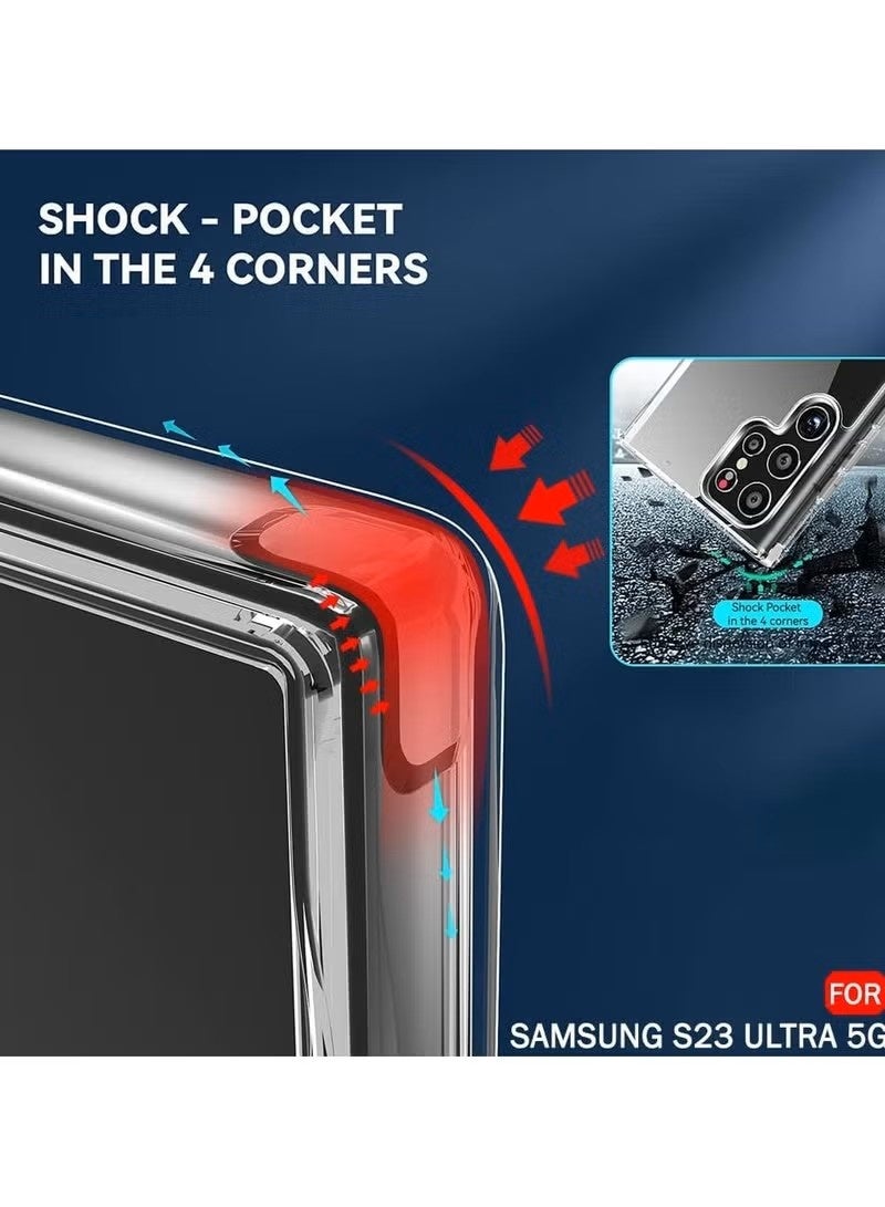 general Samsung Galaxy S23 Ultra Clear Case – Shockproof Slim TPU Bumper Cover with Air-Pocket Corners – Crystal Clear Protective Case for S23 Ultra 5G - Image 3