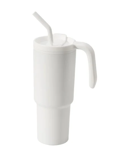 Hans Larsen Hans Larsen Forza 360 Recycled Stainless Steel Tumbler Eco-Friendly Spill-Proof Tumbler with 360° Branding Best for Men Women &amp; Kids - 900 ml White