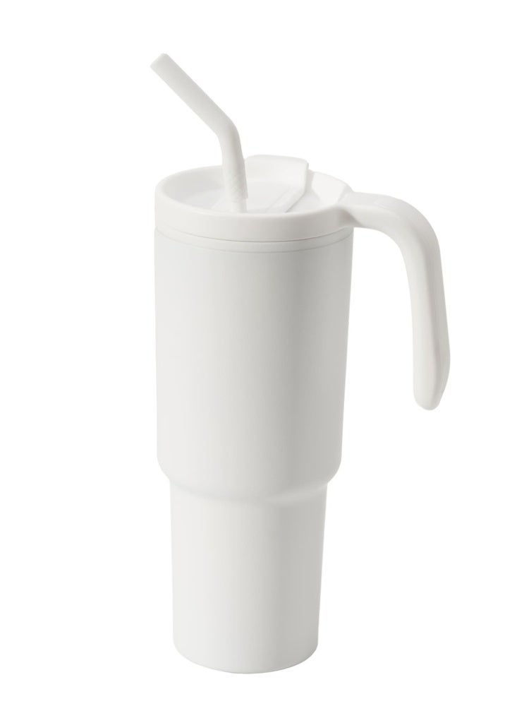 هانز لارسن كوب هانز لارسن فورزا  من الفولاذ المقاوم للصدأ المعاد تدويره صديق للبيئة مانع للانسكاب مع طباعة  درجة للرجال والنساء والأطفال -  مل أبيض - Image 1