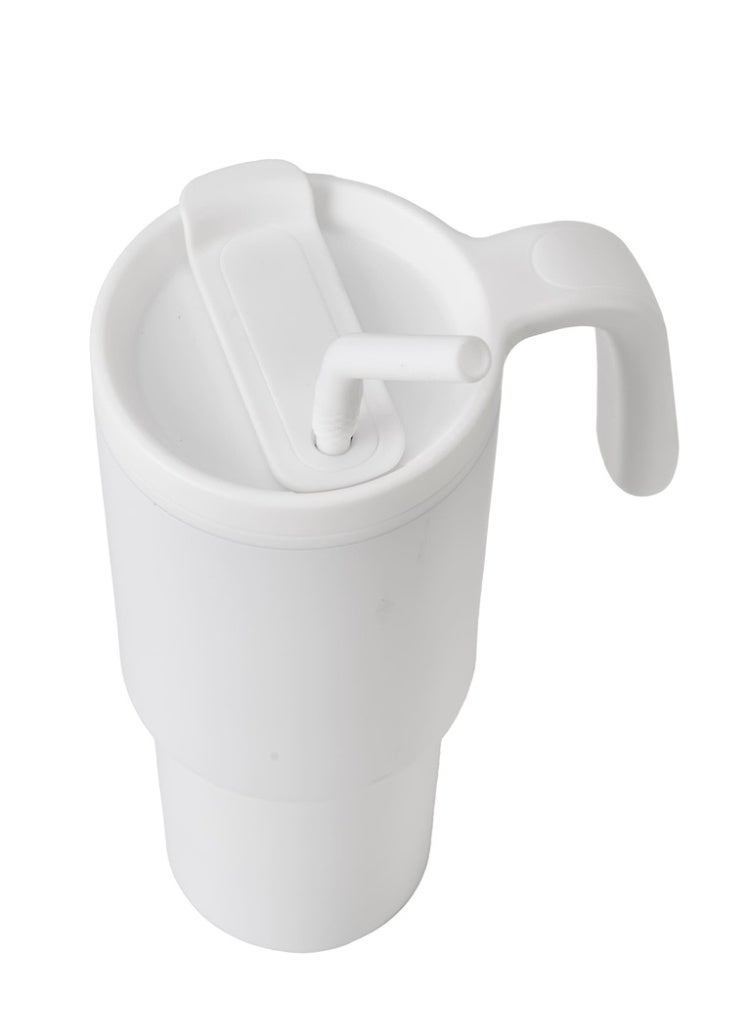 هانز لارسن كوب هانز لارسن فورزا  من الفولاذ المقاوم للصدأ المعاد تدويره صديق للبيئة مانع للانسكاب مع طباعة  درجة للرجال والنساء والأطفال -  مل أبيض - Image 2