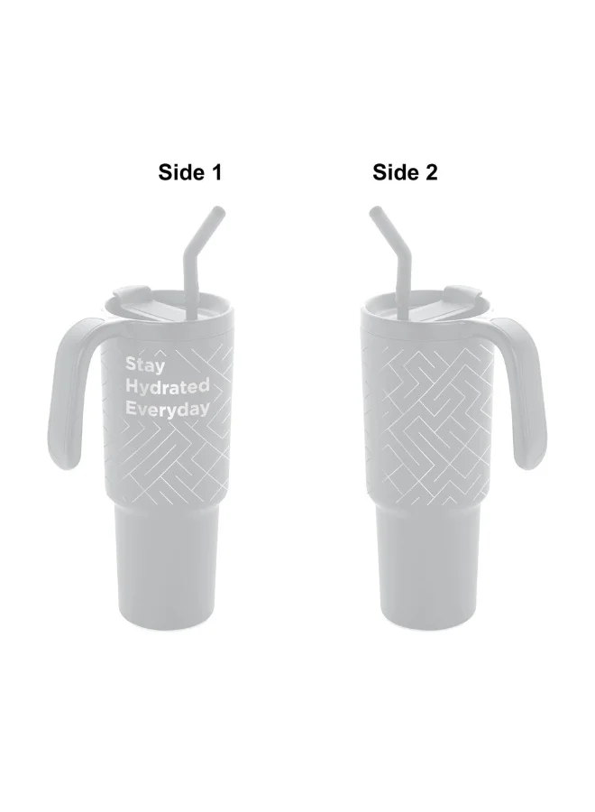 Hans Larsen Hans Larsen Forza 360 Recycled Stainless Steel Tumbler Eco-Friendly Spill-Proof Tumbler with 360° Branding Best for Men Women &amp; Kids - 900 ml White
