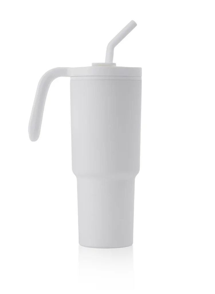 Hans Larsen Hans Larsen Forza 360 Recycled Stainless Steel Tumbler Eco-Friendly Spill-Proof Tumbler with 360° Branding Best for Men Women &amp; Kids - 900 ml White