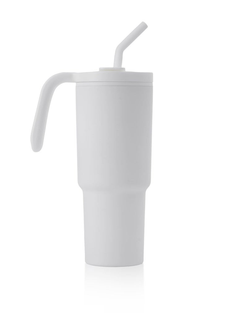 هانز لارسن كوب هانز لارسن فورزا  من الفولاذ المقاوم للصدأ المعاد تدويره صديق للبيئة مانع للانسكاب مع طباعة  درجة للرجال والنساء والأطفال -  مل أبيض - Image 3