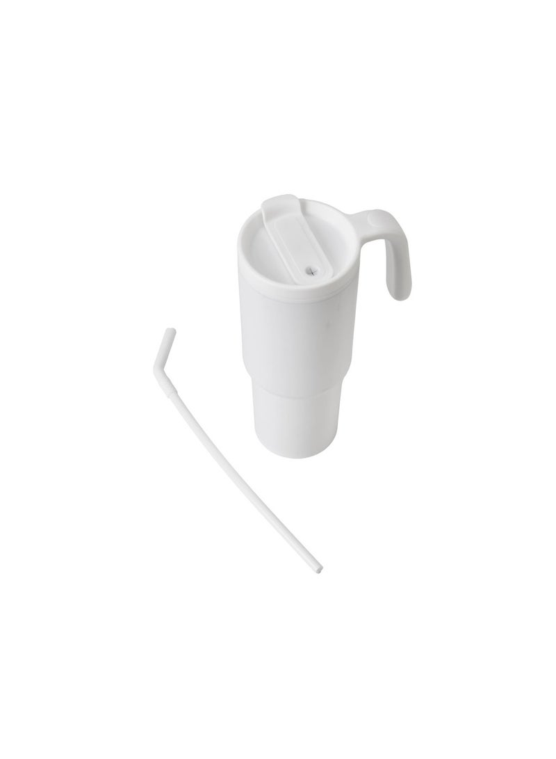 هانز لارسن كوب هانز لارسن فورزا  من الفولاذ المقاوم للصدأ المعاد تدويره صديق للبيئة مانع للانسكاب مع طباعة  درجة للرجال والنساء والأطفال -  مل أبيض - Image 5