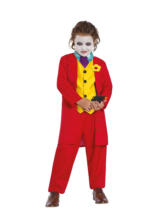 Fiestas Guirca The Joker Kids Costume, 7-9 Years. Costume includes: Jacket with vest and flower, shirt with tie, trousers 