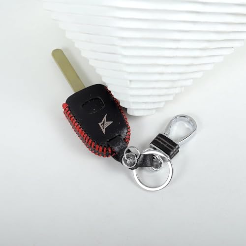 Aliens World Leather Car Key Cover with Key Chain for Honda City I-Vtech, I-Dtech (Black) - Image 2