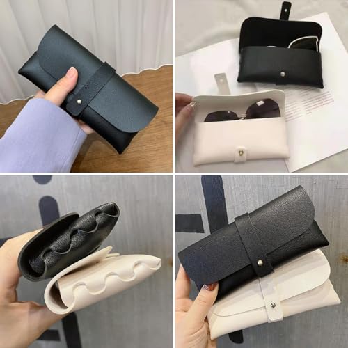 MAYCREATE® Specs Case, 4pcs Spectacle Sunglasses Case, Soft PU Leather Sunglass Sunglasses Cover Organizer Cases, Travel Eyewear Holder, Multipurpose Storage Pouch - Image 4