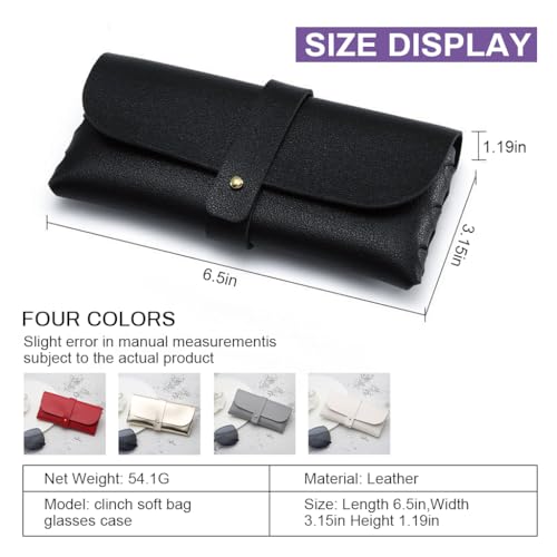 MAYCREATE® Specs Case, 4pcs Spectacle Sunglasses Case, Soft PU Leather Sunglass Sunglasses Cover Organizer Cases, Travel Eyewear Holder, Multipurpose Storage Pouch - Image 2