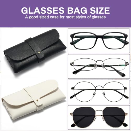 MAYCREATE® Specs Case, 4pcs Spectacle Sunglasses Case, Soft PU Leather Sunglass Sunglasses Cover Organizer Cases, Travel Eyewear Holder, Multipurpose Storage Pouch - Image 3