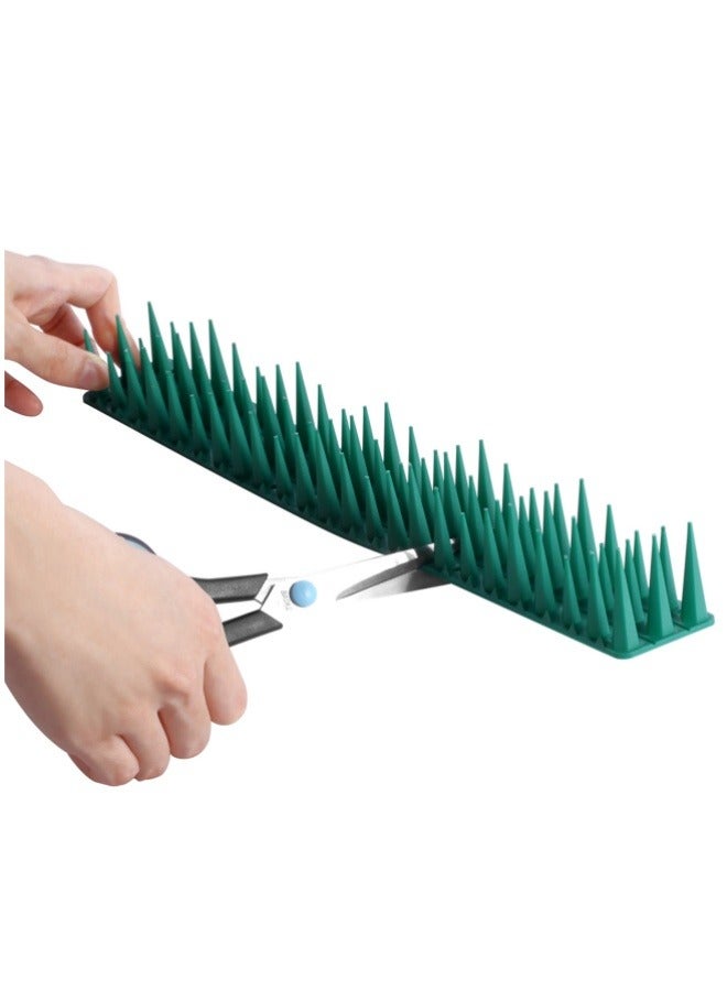 MLADEN Bird Spikes,10 Pack Bird Deterrent Spikes Bird Nails for Small Birds Pigeon Raccoon Squirrel Crow,Bird Defender Spikes for Outside to Keep Birds Away, Plastic Fence Nails for Railings and Roof,Green - Image 4