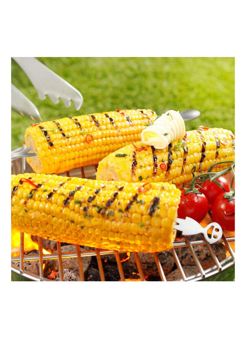 Generic - MAKINGTEC 24 Pieces Corn Cob Holders Stainless Steel Corn on The Cob Skewers Corn Holders Set with Storage Box Holder for Corn On The Cob BBQ Sweetcorn Fruit Home Cooking Fork - Image 1