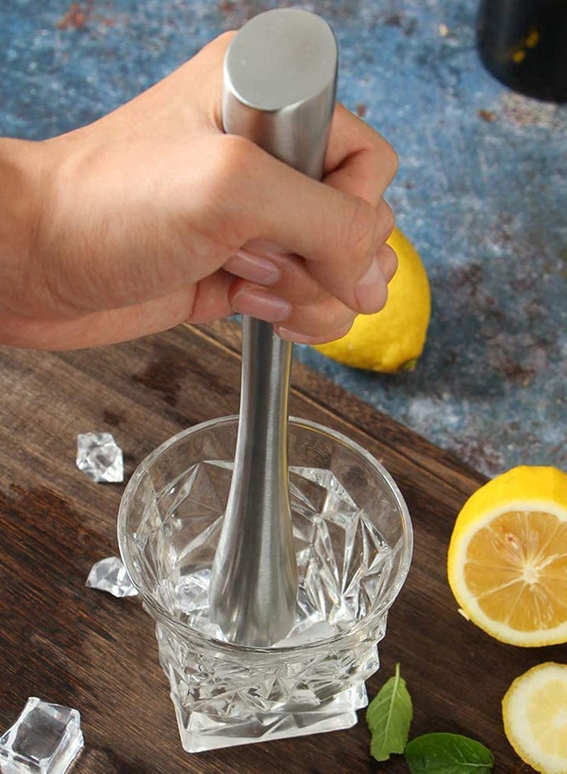 SOLARAE Muddler for Drinks, 10-inch Stainless Steel Muddler and Mixing Spoon Drink Muddler with Case, Home Tool Set, Tools for Fruit Based Drinks Birthday, Party, and Housewarming - Image 4