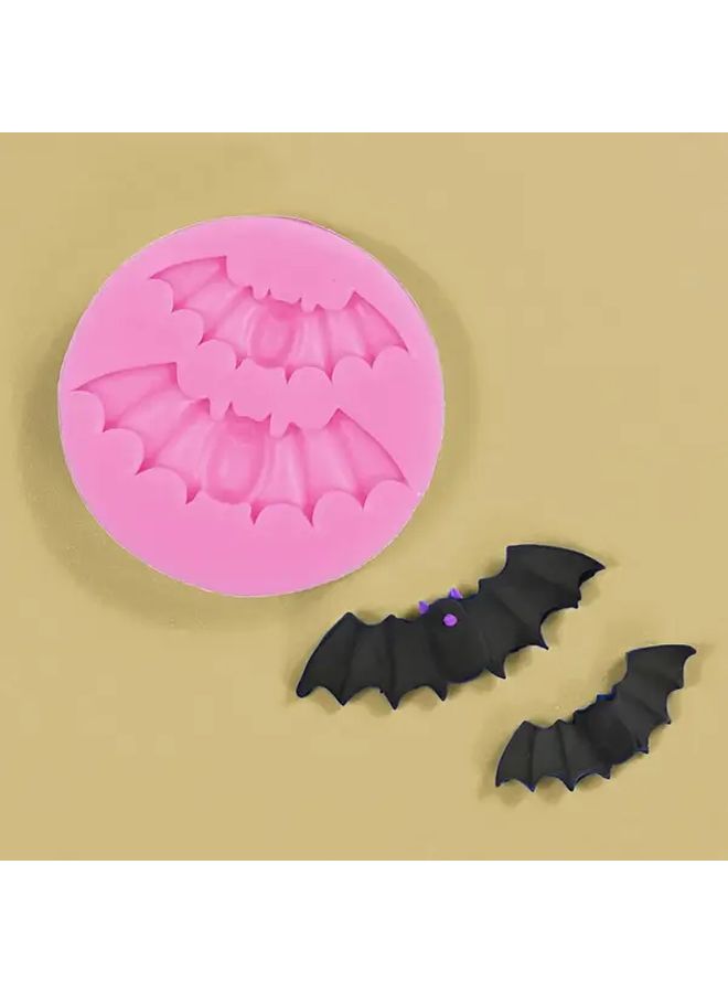 Halloween Bat Shaped Chocolate Mold Two Bats Round Food Grade DIY Baking - Image 5
