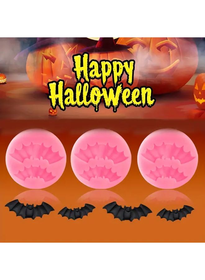 Halloween Bat Shaped Chocolate Mold Two Bats Round Food Grade DIY Baking - Image 4