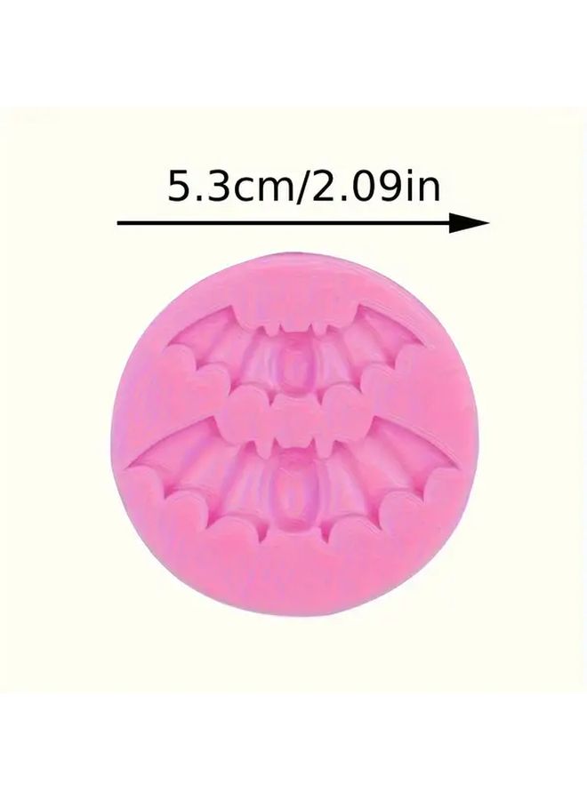 Halloween Bat Shaped Chocolate Mold Two Bats Round Food Grade DIY Baking - Image 3