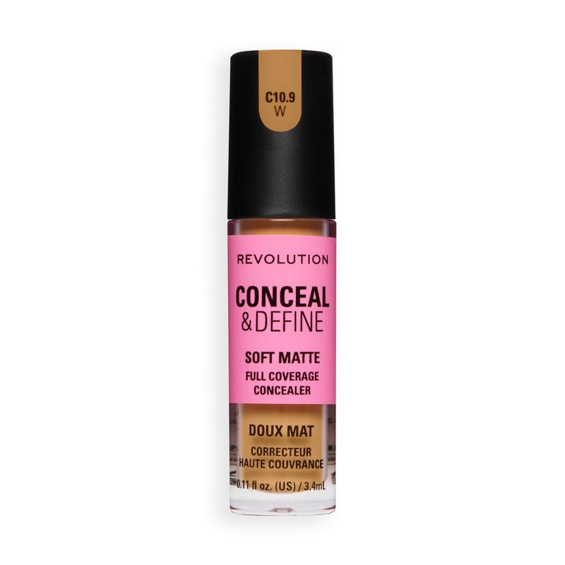 Revolution Conceal & Define Full Coverage Concealer – C10.9W, 3.4ml - Image 1