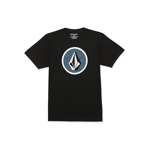 Volcom Men's Crisp Stone Short Sleeve Tee, Black 424, Large - Image 1