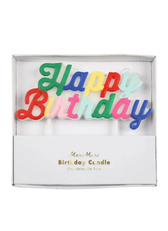 Meri Meri Multi Happy Birthday Candle