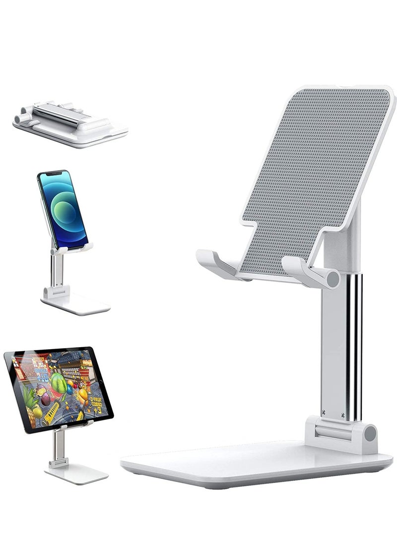 LIXES Cell Phone Stand, Angle & Height Adjustable Foldable Desk Holder Stable Anti-Slip Design for for Most of Phone and Tablet Sizes  - Image 1