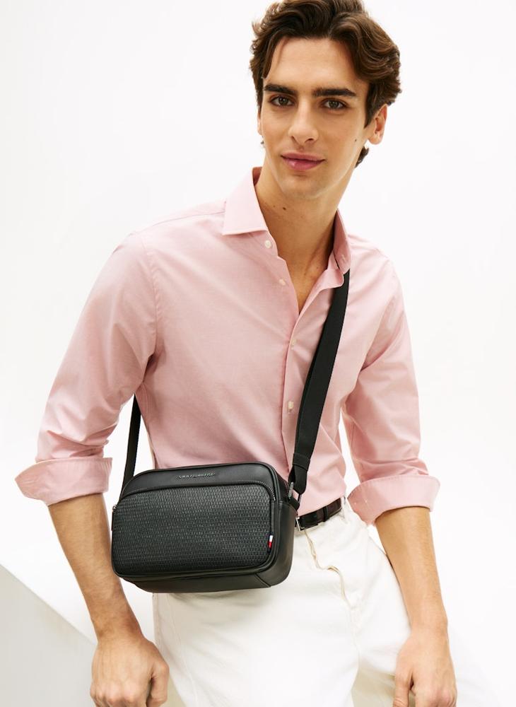 TOMMY HILFIGER Woven Panel Crossbody Camera Bag - Image 5