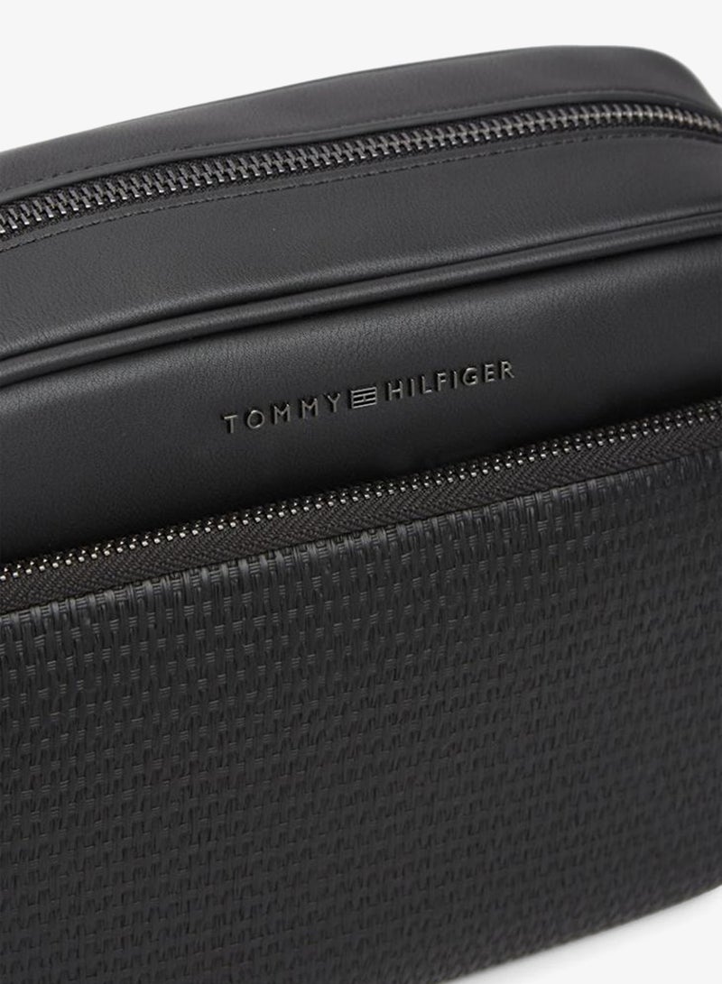 TOMMY HILFIGER Woven Panel Crossbody Camera Bag - Image 3