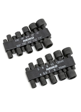 NEIKO 10068A Nut Driver Set, For Impact Drill and Driver, 20 Piece, 1/4” Hex Small Nut Driver Bit Set, Metric and Standard, 4-12 mm & 5/32”-1/2”, CR-V Steel, Nutsetter Driver Bits - pzsku/Z47B2F3D247F58ADBAB23Z/45/1749374700/f26a17e4-e140-4742-8acb-89ad12e5f4ac