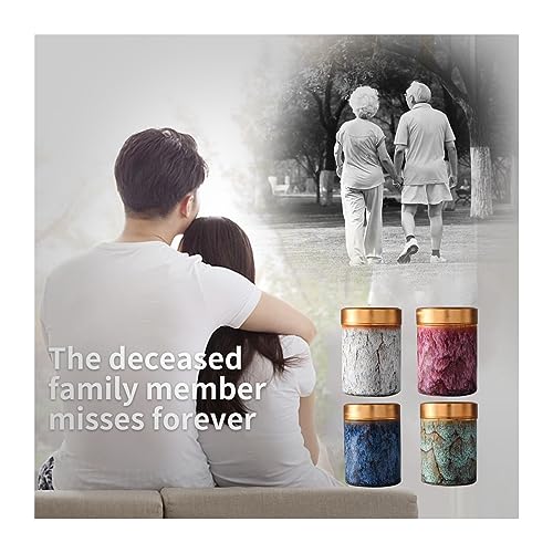 NS Online Small Mini Urns 4 Piece -Ceramic Metal Screw lid Keepsake 2.5 inches Urns Set of 4， Funeral Memorial Urn Hold 3.5 Cubic inches for Human Ashes, and Pet - Image 5