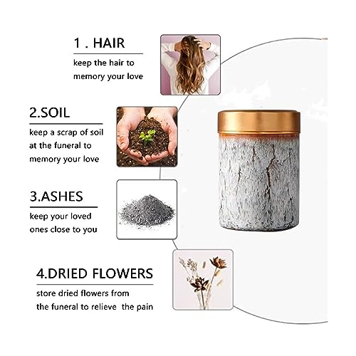 NS Online Small Mini Urns 4 Piece -Ceramic Metal Screw lid Keepsake 2.5 inches Urns Set of 4， Funeral Memorial Urn Hold 3.5 Cubic inches for Human Ashes, and Pet - Image 4