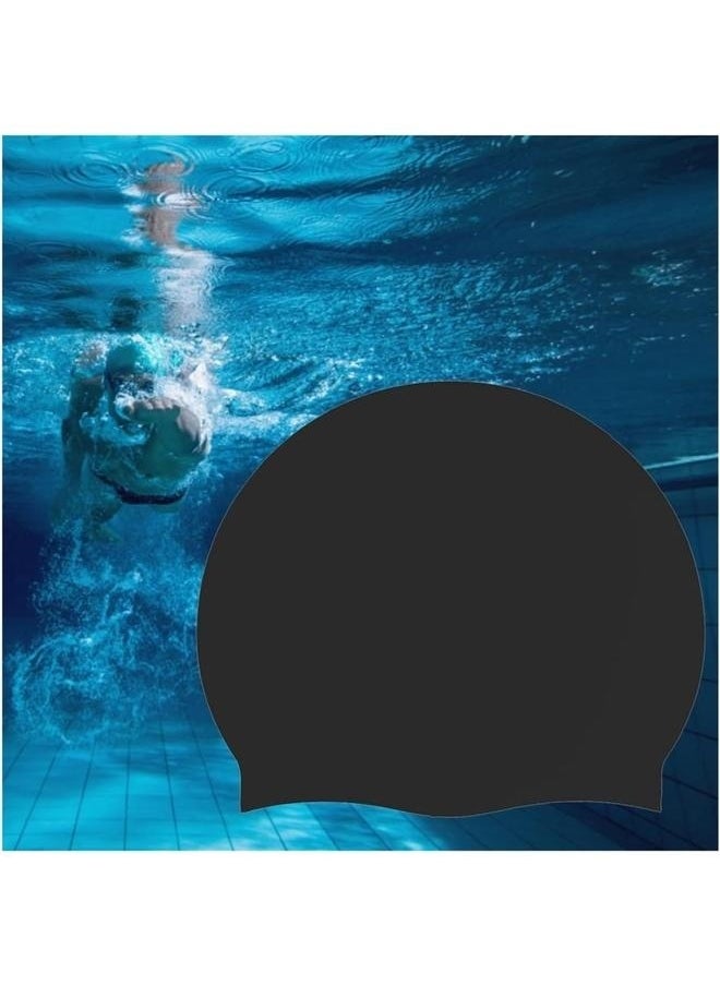 yongsheng Silicone Swimming Cap-Silicone Swim Cap, Waterproof Swimming Hat with Ear Protection, Professional Swim Cap, Tight Fitting Swim Cap, Flexible Non Slip Bathing Swimming Caps  - Image 4