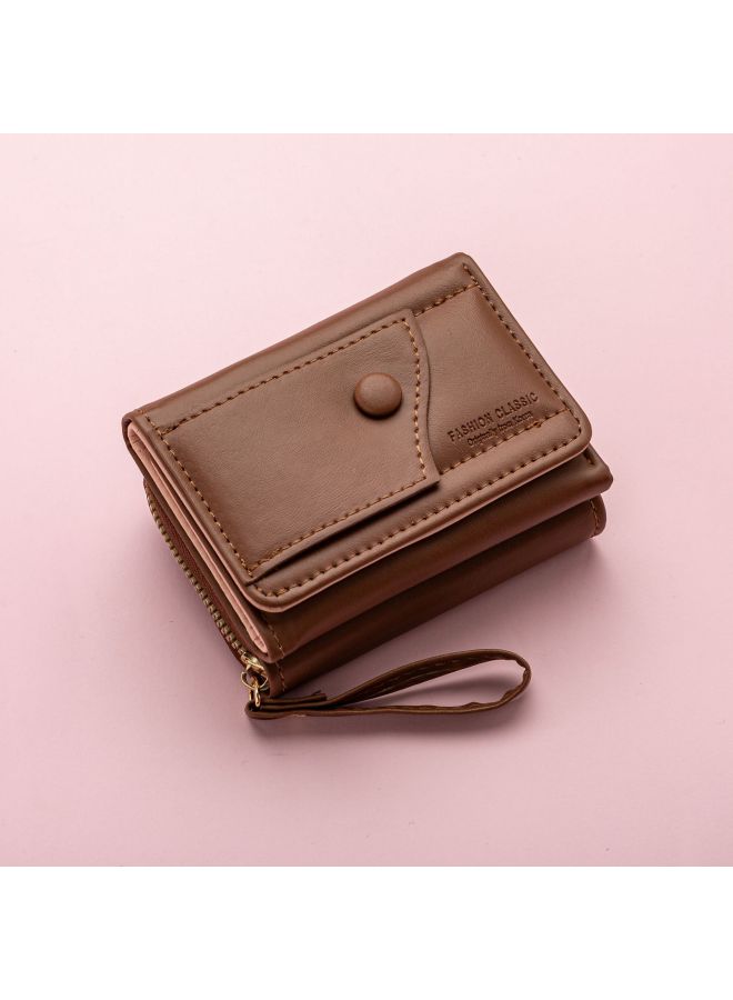 New Coin Purse Three-fold Uni Zipper Purse Short Wallet