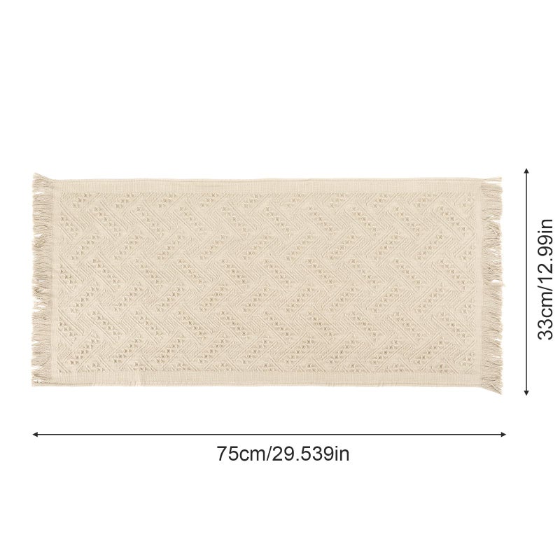XLIUAX 2 Pcs Boho Bathroom Hand Towel, 13 x 30 Inch Turkish Cotton Decorative Face Towel Soft Hand Towels for Farmhouse Boho Bathroom Decor Kitchen Hotel Spa(Beige) - Image 4