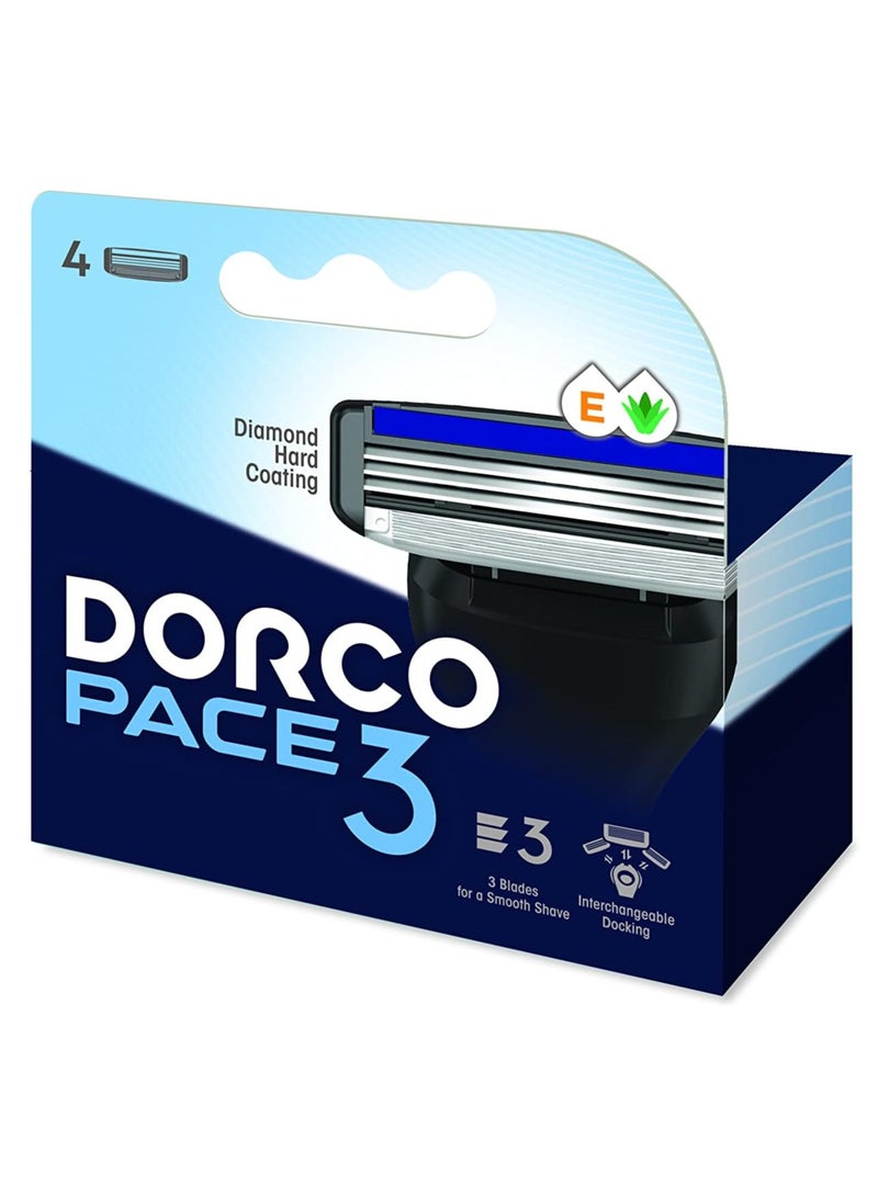 DORCO Pace 3 System Cartridge - 4 pieces - Image 1