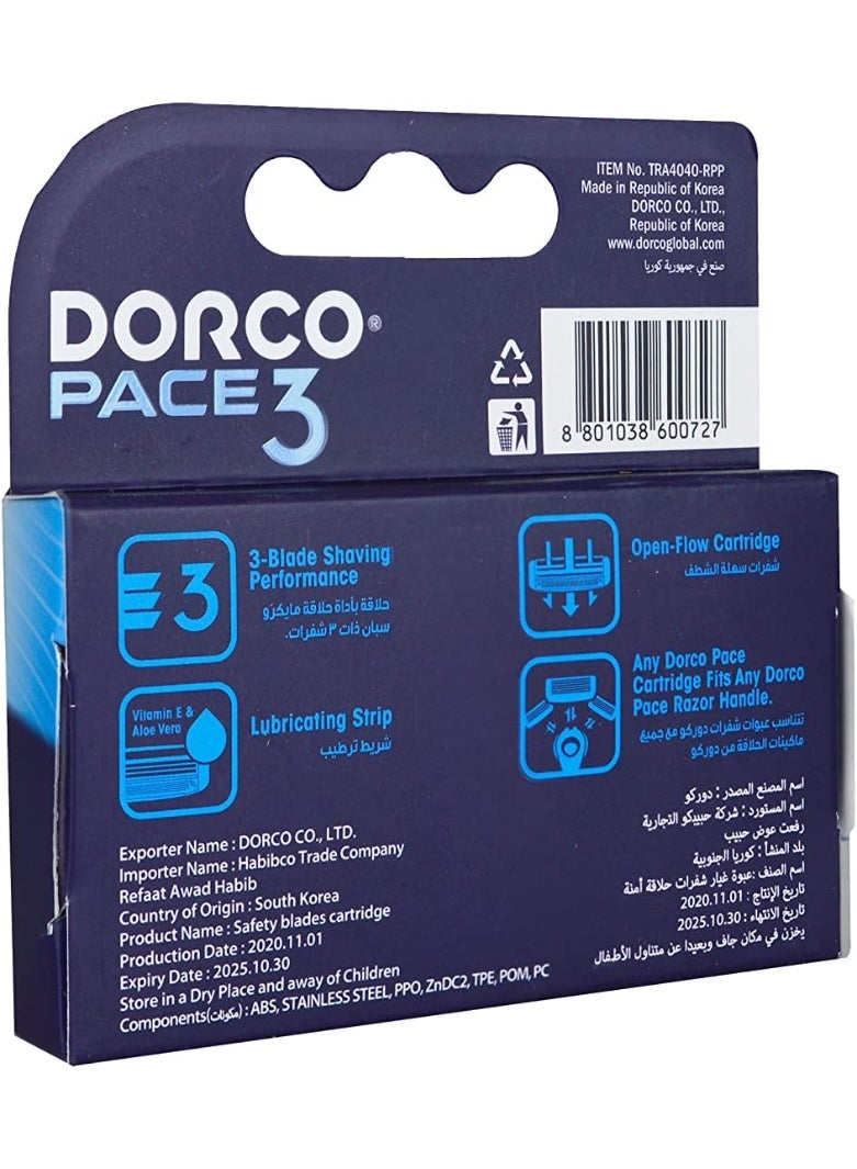 DORCO Pace 3 System Cartridge - 4 pieces - Image 2