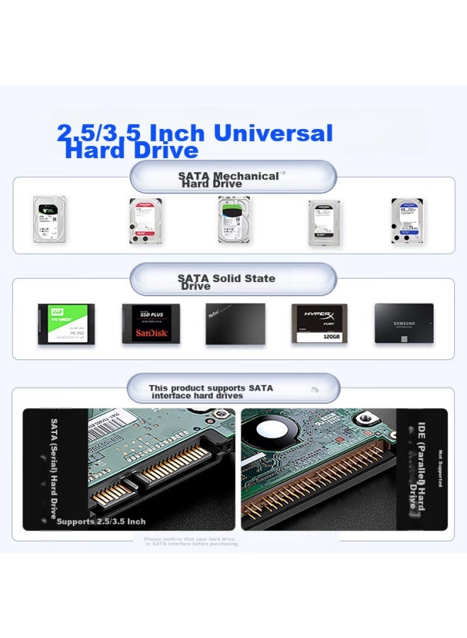 Orico, Orico 3.5-inch External Hard Drive Enclosure, Sata Serial Port, Laptop And Desktop Computer External Case, Solid State And Mechanical Ssd Hard Drive Enclosure, Ddl35 - Image 2