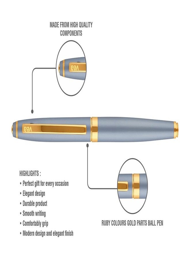 VEA Mini 5G Five Ruby Colour Gold Parts Ballpen - Image 4