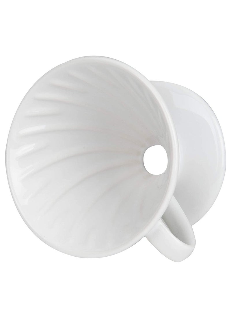 عربست يمكن إعادة استخدامها على نحو سلس السيراميك القهوة بالتنقيط تصفية مخروط مناسبة لجميع أكواب القهوة وأكواب بيضاء - Image 3