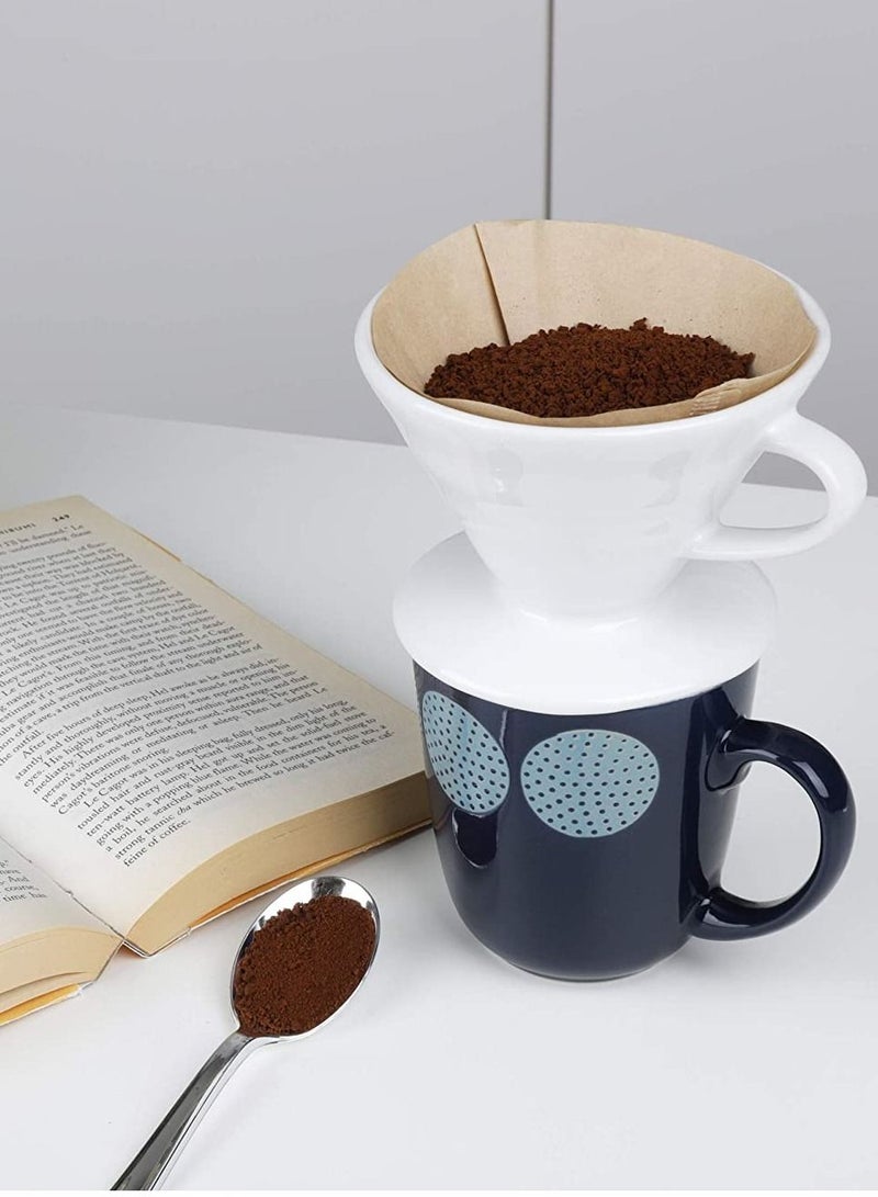 عربست يمكن إعادة استخدامها على نحو سلس السيراميك القهوة بالتنقيط تصفية مخروط مناسبة لجميع أكواب القهوة وأكواب بيضاء - Image 4